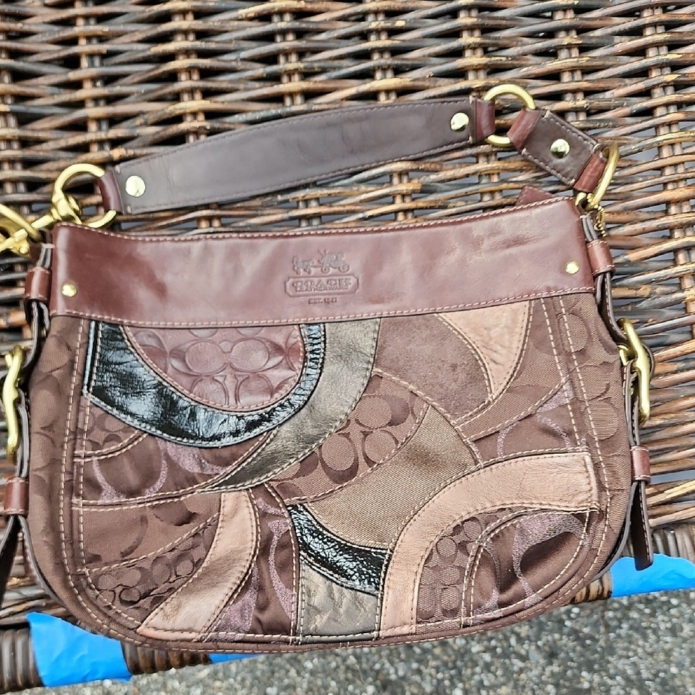 Coach Multicolor Patchwork Shoulder Bag